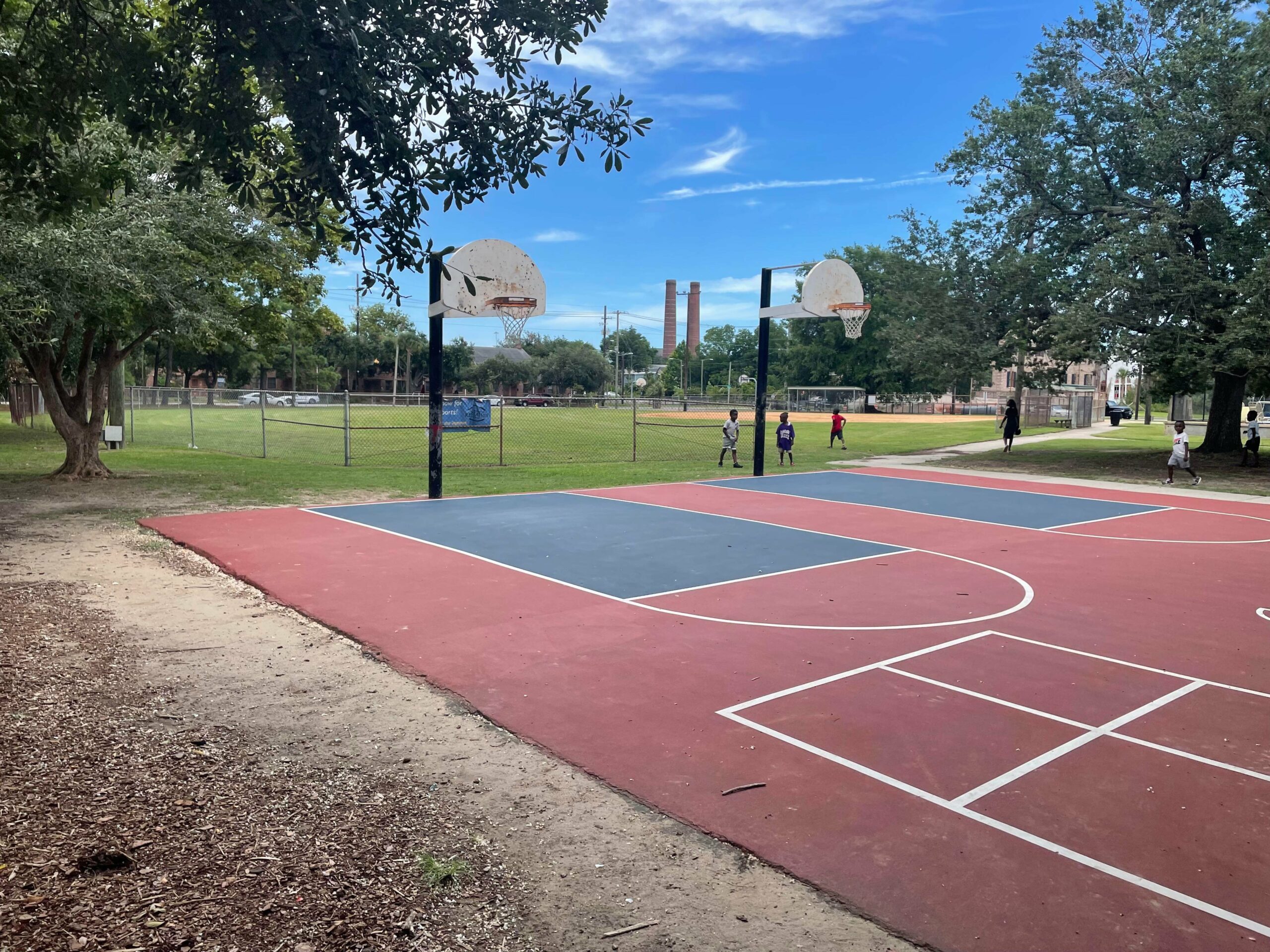 Basketball courts at Martin Park