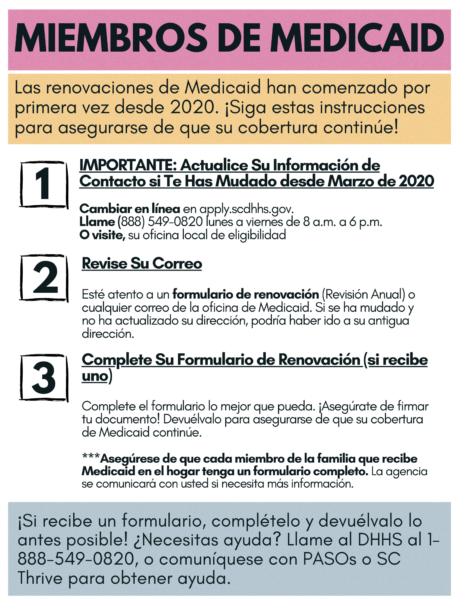 Medicaid One Pager - Spanish Color